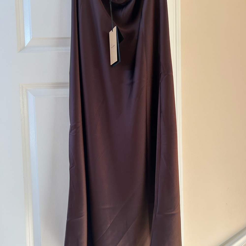 Mango Satin Maxi Skirt - Deep Purple
